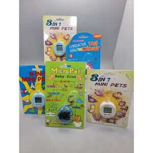 5 Vintage Tamagotchi-alike Virtual 8 in 1 Electronic Pet For Parts Not Working